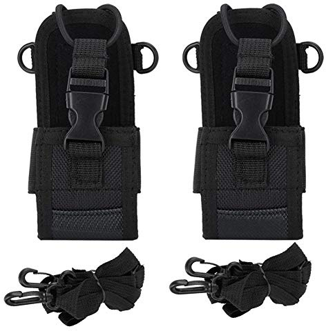 Diyeeni Walkie-Talkie-Schutzhülle, 2 STÜCKE Universal-Nylon-Schutzhülle für Funkgeräte mit verstellbarem Breiten Schultergurt für Polizei, Feuerwehr und Rettungskräfte
