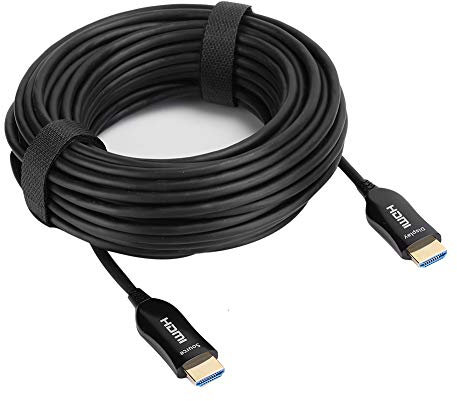 Dpofirs Cavo HDMI 4K ad alta velocità da 18 Gbps, Cavo a fibre ottiche per trasmissione unidirezionale, Linea di collegamento per computer, Televisori, Proiettori, Monitor, Lettori Blueray(15 M)