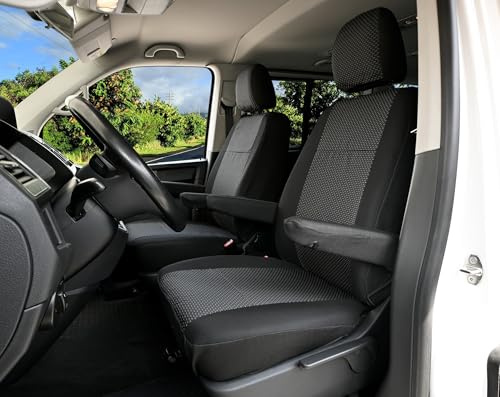 Z4L Sitzbezüge passgenau LUX geeignet für VW T6 ab 2015-2 Sitzer Einzelsitze - Stoff Schonbezüge