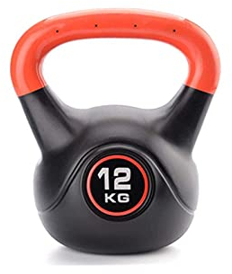 Cfty Kettlebell Außenbeschichtung 4kg 6kg 8kg 10kg 12kg Gym-Ausrüstung Muskelfestigkeit Training Körper Sculpting Home Fitness Tragbare Dummköpfe (blau, rot)(Red-12kg)
