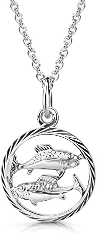 Xaana Anhänger Sternzeichen Fische inkl. Kette 42/45 cm 925er Sterlingsilber AMZ0527