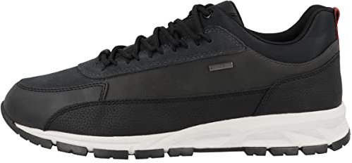 Geox U Delray B Abx B, Sneakers, Uomo, Nero Grigio Black Anthracite, 42 EU
