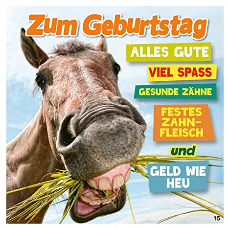 Depesche 11661-015 - Glückwunsch-Karte mit Musik, witzige Geburtstags-Karte mit farbenfrohem Motiv, passendem Spruch und Innentext, inkl. Umschlag, 17 x 16,5 cm