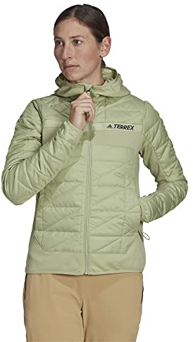 Adidas Womens Jacket (Technical) Terrex Multi Primegreen Hybrid Insulated Jacket, Magic Lime, HA2288, XS