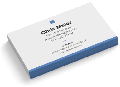 100 Visitenkarten drucken | Manager | 1-seitig | Querformat | personalisieren | Farbe + Papier zur Auswahl | Steuerberater | Verwalter | Immobilien | Arzt | Praxis | Sachbearbeiter (Blau)
