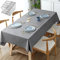 Tischdecke Fleckschutz Abwaschbar Tischwäsche Wasserdicht Tischtuch PVC Plastik-Tischdecken mit Tischdeckenklammern für Esszimmer, Garten, Party, Hochzeiten oder Haushalt, Grau (Größe:140x220cm