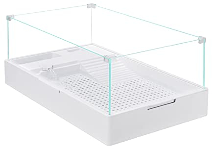 Aquarium Schildkröten/Aquarien Turtle-Tank, ökologischer Tank, kleine Glaslandschaft terrarium, spezielles Tank zum Anheben von Schildkröten, große Villa for Haushaltswohnzimmer Terrarium Schildkröte