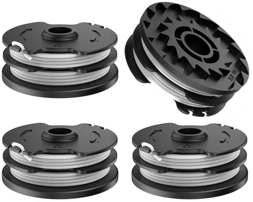 MUFUSHAN 4 Stück Fadenspule passend für Parkside Akku-Rasentrimmer PRTA 20-Li (A1,B2,C3,D3), PRT 550(A1,A2,A3,A5,B6)