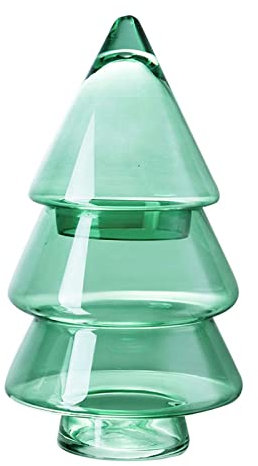 LAVAMI Emerald Kitchen Decor Vetro Trasparente Albero Di Natale Barattolo Di Caramelle,Decorazioni Natalizie Cibo Riso Farina Barattolo Zuccheriera-B-1 (Color : B, Size : 1 UK)