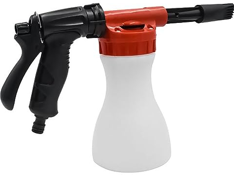 Aim Tools Car Wash Foam Cannon 900ml Snow Foam Gun Sprayer Adjustable Spray Nozzle Snow Foam Lance for Car Washing Home Garden Watering, Fits Universal Garden Hose
