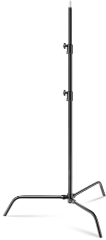 Soonpho C Stand Pro Stativ Lichtstativ Metall Portable C-Stand Strapazierfähiges Licht Robustheit Lichtständer Maximale Höhe 7.87ft/240cm für Softbox,Reflektoren,Fotografie