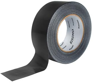 Gewebeband Panzertape Panzerband Duct Tape Gewebeklebeband Reparaturband Klebeband 50m x 48mm zum Reparieren, Befestigen, Bündeln, Verstärken oder Abdichten, Farbe:Schwarz