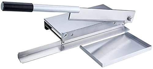 Fleischschneider für den privaten oder gewerblichen Gebrauch, Fleischschneider, 16-Zoll-Edelstahl-Fleischschneider, Haushaltsgewerbe, Rippchen, Steak, Lammkoteletts (Farbe: Silber,