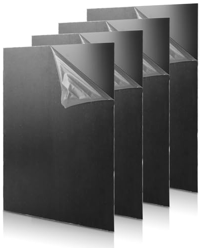 AKOLAFE 4 Stück 2mm Acrylglas Platte Schwarz A3 Acrylglas Zuschnitt Nach Mass 42x30cm Acrylplatte Schwarz Kunststoffplatte Acrylglasplatten für Malerei DIY Schmücken (schwarz, 4 Stück-420x300x2mm)
