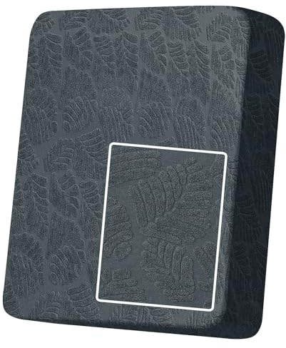 MAXIJIN Stretch Sofa Seat Cushion Cover Jacquard Sofa Seat Cover Non-Slip Couch Seat Slipcover Protector Replacement for Individual Cushion with Elastic Bottom (Dark Grey, 1 Seater)