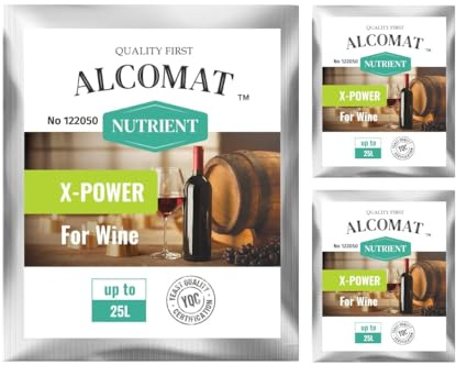 Alcomat X-Power Hefenährsalz für Wein 3 x 5g - Hefenaehrsalz für Weinhefe mit organischem Stickstoff - Weinmittel für Gärungsprobleme
