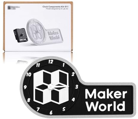 UniTak3D 3D Drucker Clock Creative Model Component Compatible with Bambulab P1P/P1S,A1,X1/X1C/X1E 3D Drucker Makerworld MH011 3D Drucker DIY Teile-Drucke Nicht Enthalten
