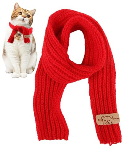 Cat Scarf Bandanas, Small Dog Bandana Röd Pet Bandana Polyester Fiber Hund
