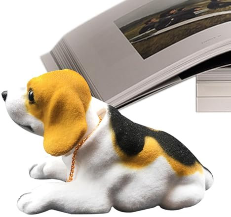 Lnhgh Auto-Armaturenbrett, schüttelnder Hund, Hunde-Auto-Armaturenbrett-, Wackelkopf-Welpenstatue, Armaturenbrett-Bastelei, Desktop-Ornament für Hundeliebhaber,