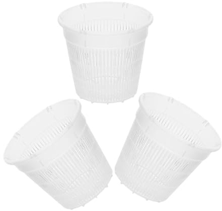 IWOWHERO Macetas con Estructura Ventilada para Orquídeas Phalaenopsis de Plástico Reutilizable con Diseño Transpirable y Ranuras Pack de 3 Piezas para Interior y Jardín