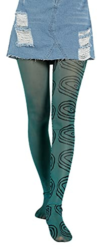 Fexofao Vintage 60-tal färgade funkiga tights för kvinnor, Y2K batikfärgade nätmönster strumpor, Y2K fisknät funky leggings streetwear, ⤞, one size