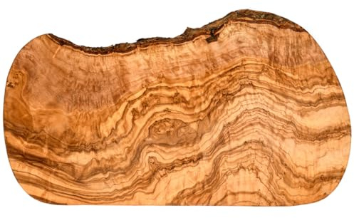Cleminson Tabla de cortar extragrande de madera de olivo de 60 x 35 cm