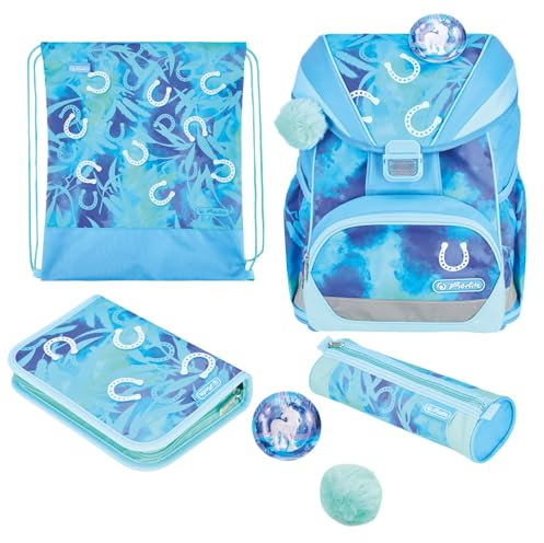 herlitz Schulranzen Set 6-teilig Ultralight XL Ergonomische Schultasche 1.Klasse Junge Mädchen Kinder 22 L