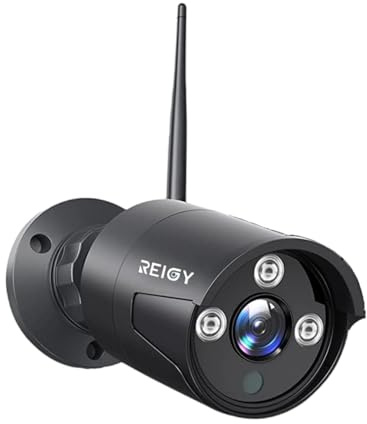 REIGY 3MP Telecamera WIFI Esterno RG-BUC28B-D, Impermeabile Visione Notturna a Infrarossi (Può essere utilizzato solo con NVR collegati e non può essere utilizzato da solo)