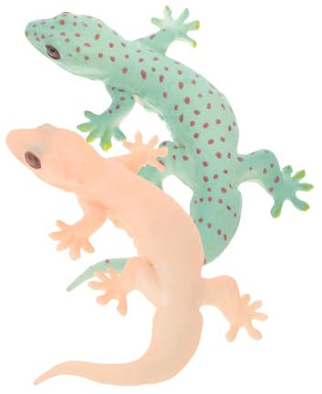 Toddmomy 2pezzi Statuette Di Lucertola Realistiche in Pvc Modelli Di Animali Simulati Per Decorazione Balcone Cortile Giardino e Giocattoli Educativi Per Ragazzo