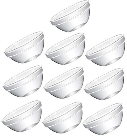 CHICAMPERA 10 Pièces Petits Bols en Verre Empilables 45Ml Résistants Chaleur Forme Ronde Légers pour Adultes Service Dessert Salade