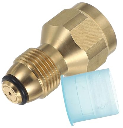 iplusmile Data [ Adattatore in Ottone per Bombola di Propano Qcc1 Attacco Rapido, Connettore per Gas Propano per Fornello da Campeggio, Valvola di Sicurezza per Uso Esterno e Bilanciamento Pressione