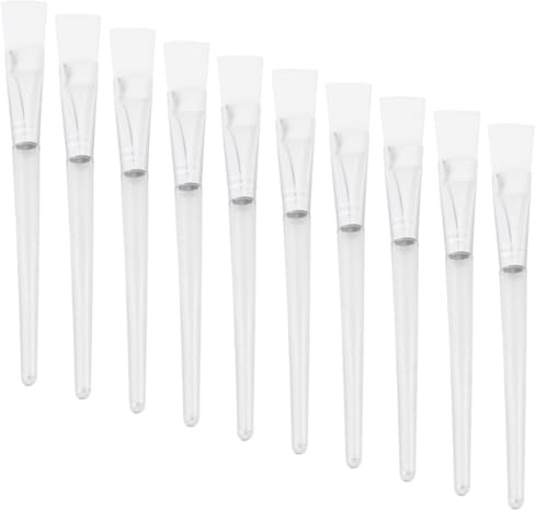 TOGEVAL 24 Stück Teiliges pinsel mit Transparentem Kristallgriff Leichter und Komfortabler Clay Mask Applicator zum Auftragen von Feuchtigkeitsmasken für Beauty anwendungen zu Hause