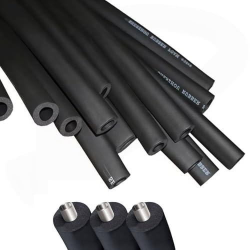 Rohrisolierung Schaumstoff Selbstklebend Isolierschlauch 1.7-2m UV-beständig Rohr Isolierung Heizungsrohre Ø 6-110mm Stärke 9/15/20mm für Heizung und Sanitär(6mm ID x 15mm T x 2m L)