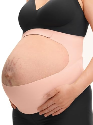 momcozy Faja Embarazada sin Costuras CozySupport, Faja Embarazadas Ergonómica de Tejido Transpirable, Cinturón Embarazo con Soporte para Abdomen, Espalda y Cintura