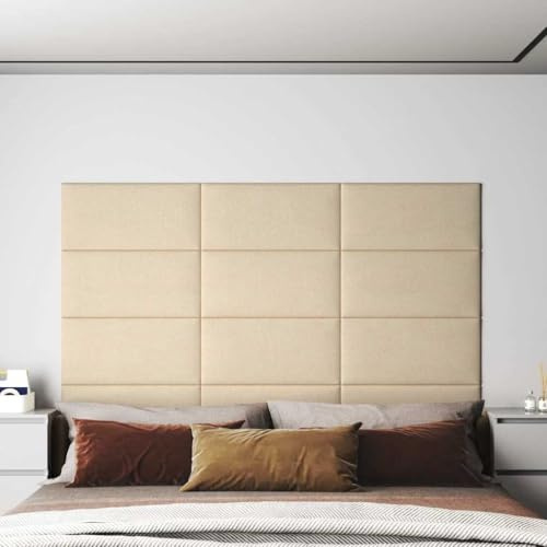Lot de 12 panneaux muraux acoustiques intérieurs - 60 x 30 cm - En tissu - 2,16 m² - Pour cuisine, salle de bain, balcon, chambre à coucher, salon