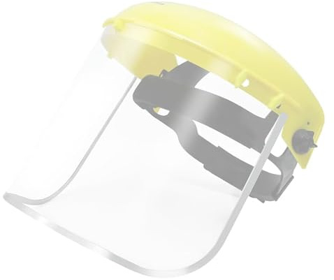 bssmmai Protector facial desbrozadora, 3 viseras transparentes y 2 malla de alambre, visera protectora, máscara de protección facial, protector de visera, protector facial
