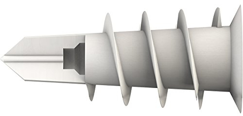 TOX Gipskartondübel Spiral 32mm, glasfaserverstärkt, für einlagige Gipskartonplatten, kein Vorbohren, hohe Tragkraft bis 8kg je Befestigungspunkt, 70 Stück, 06826023