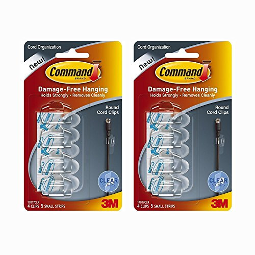 Befehl Rundschnur Clips, Klar, 8-Clip