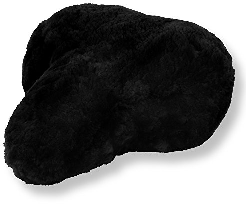 Reissner Lammfelle Fahrradsattel Bezug Fahrradsattelüberzug aus Merino Lammfell FSB-A-1 schwarz 30x20cm