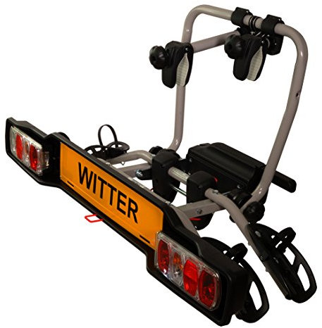 Witter ZX302 Clamp-on Towbar Mounted Bike Rack for 2 Bikes | Maximum Load 34 kg | Lightboard for 13-pin socket