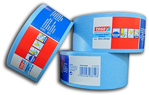 TESA lot de 3 Adhésifs de Masquage de Précision Extérieur - TESA 4439, 50 mm par 50 m
