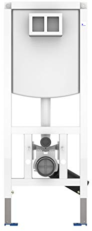 CONEL Toilette, Wandmontage, Stahl, Weiß, Glänzend, 112 cm Höhe, 450 cm Breite