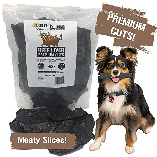Dog Chits Beef Liver Premium Cuts - Freeze-Dried Dog Treats - 100% Grass-Fed Beef - All-Natural Quality Treats - High Protein Training Rewards for All Breeds & Ages - Made in USA - 10 oz