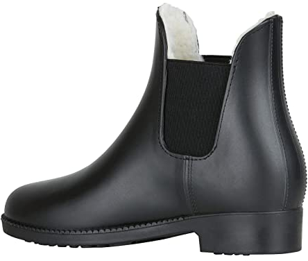 HORZE Kinder Winterreitstieflette Bonn, Thermo Reitstieflette Mädchen, wasserdichte Gummi Stallschuhe Thermo, Schwarz, 35