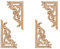 Gotetiso Holzornamente 4 Stück Holz Ecke Onlay Holz Geschnitzt Corner Holz Ornament Holz Geschnitzte Ecke Onlay Applique Unlackiert Applique Rahmen Geschnitzte Ecke Onlay Möbel Appliques