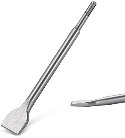 flintronic Burin SDS PLUS Carrelage, 250 mm X 40 mm Ciseaux de Carreleur Coudé, Ciseau Plié pour la Céramique et les Carreaux de Sol