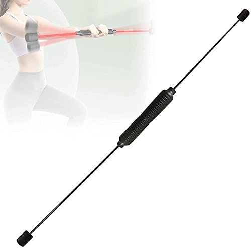 LIOYUHGTFY Fitness Schwingstab Pilates Stange Tragbares Yoga Stick Multifunktionale Fitness Flexi Bar, Abnehmbare Home Trainning Bar mit Trainingsmuskel, High Elasti, Schwarz 1106(Color:Black)