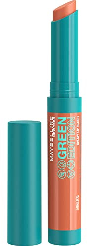 Maybelline New York Pflegender Lippenstift mit glänzendem Finish, Vegane Formel mit natürlichen Inhaltsstoffen, Green Edition Balmy Lip Blush, Nr. 008 Desert, 1 Stück
