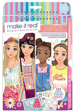 Blooming Vibes - Moda Cuaderno de Bocetos para Niñas