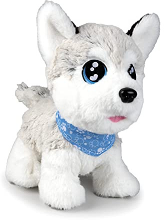 Simba - Chichi Love Husky - Peluche Interactive 30cm - 60 Sons - Version Française - Dès 4 Ans - 105890050002